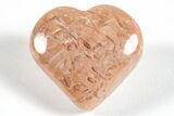 1.6" Polished Peach Moonstone Hearts - Photo 3